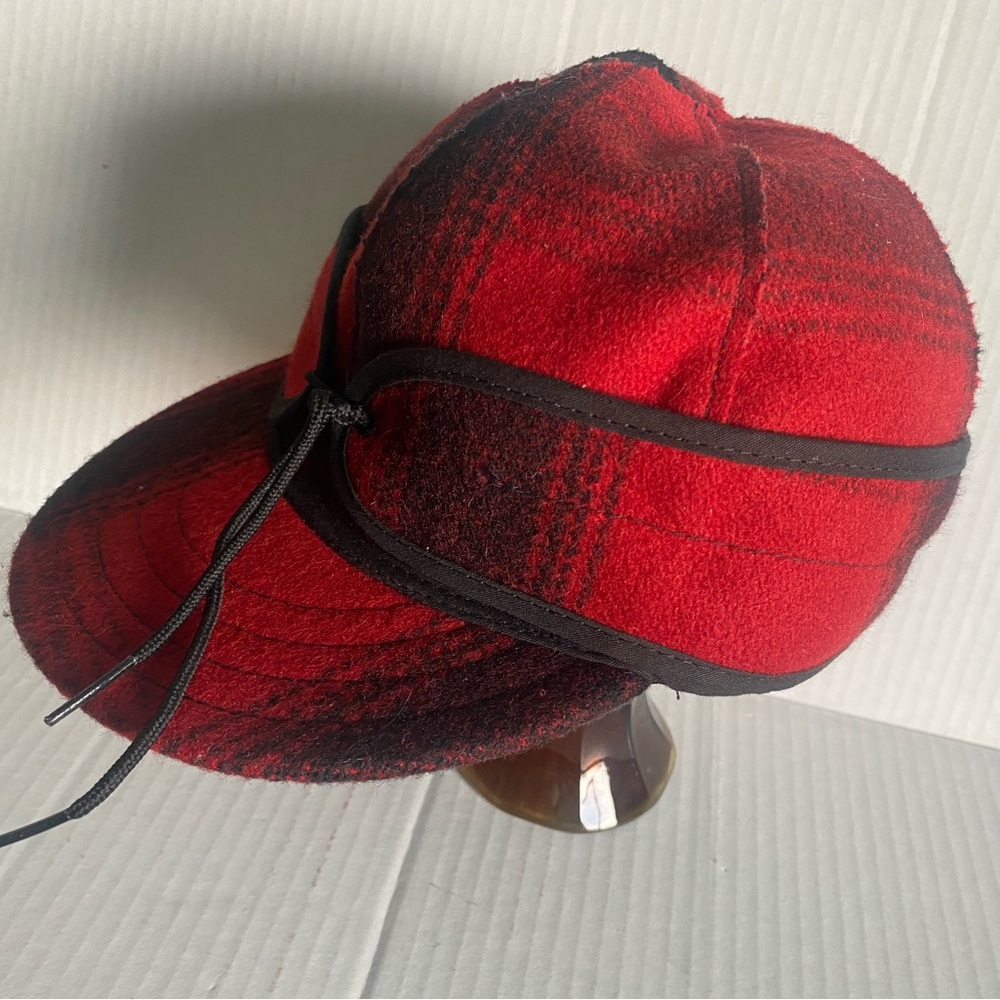 Stormy Kromer Rancher Wool Hat Cap Red/Black Plaid - 6 1/2 - Picture 7 of 8